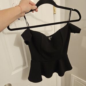 Off The Shoulder Lace Back Top